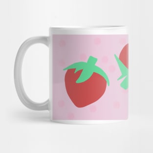 Pink Strawberry with Pink Polka-Dots Mug